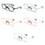 Portable Magnifying Glass Presbyopic Glasses Silicone Anti-Blue Light Reading Glasses, Degree: +200(Black)