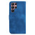 For Samsung Galaxy S22 Ultra 5G 7-shaped Embossed Leather Phone Case(Blue)