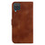 For Samsung Galaxy A22 4G 7-shaped Embossed Leather Phone Case(Brown)