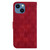 For iPhone 14 Double 8-shaped Embossed Leather Phone Case(Red)