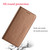For iPhone 15 Carbon Fiber Texture Flip Holder Leather Phone Case(Brown)