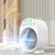 USB Spray Humidification Air Conditioning Fan Small Portable Desktop Air Cooler, Style: Plug-in (White)