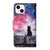 For iPhone 15 Plus 3D Colored Drawing Flip Leather Phone Case(Star Cat)