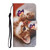 For iPhone 15 Pro 3D Colored Drawing Flip Leather Phone Case(Butterfly Cat)