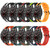 For Samsung Galaxy Watch 6 Classic 43mm 20mm Vertical Two-Color Silicone Watch Band(Black+Grey)