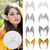 1pair Latex Elf Ears With Glitter Halloween Party Pixie Ears Cosplay Props 12cm Silver 