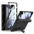 For Samsung Galaxy Z Fold5 GKK Magnetic Flip Plain Leather Phone Case with Pen Box(Carbon Fiber)