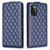 For Samsung Galaxy A41 Diamond Lattice Vertical Flip Leather Phone Case(Blue)