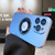 For iPhone 13 Pro Electroplating Oil Injection Magsafe Magnetic PC Phone Case(Light Blue)