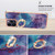 For iPhone 15 Pro Max Electroplating Marble Dual-side IMD Phone Case with Ring(Purple 016)