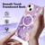 For iPhone 14 Plus Marble Pattern Dual-side IMD Magsafe TPU Phone Case(Purple 002)