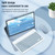 For iPad 10th Gen 10.9 2022 Round Button 360 Degree Rotatable Bluetooth Keyboard Leather Case(Sky Blue)