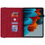 For Samsung Galaxy Tab S9 Butterfly Flower Embossed Leather Tablet Case(Red)
