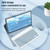 For iPad 10th Gen 10.9 2022 Square Button 360 Degree Rotatable Bluetooth Keyboard Leather Case with Touchpad(Sky Blue)