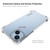 For iPhone 15 ENKAY Transparent TPU Shockproof Phone Case with Glass Film