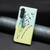 For Samsung Galaxy A25 5G Colored Drawing Pattern Leather Phone Case(Feather)