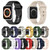 For Apple Watch 8 45mm Square Buckle Armor Style Silicone Watch Band(Black)