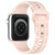 For Apple Watch 4 40mm Square Buckle Armor Style Silicone Watch Band(Light Pink)