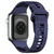For Apple Watch 4 44mm Square Buckle Armor Style Silicone Watch Band(Plating Blue)