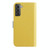 For Samsung Galaxy S22 5G Candy Color Litchi Texture Leather Phone Case(Yellow)