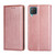 For Samsung Galaxy M12 / F12 Gloss Oil Solid Color Magnetic Leather Phone Case(Rose Gold)