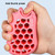 Honeycomb Elastic Finger Exerciser Hand Grip Strengthener Training Grip Ring 20LB Pink