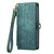 For iPhone 15 Geometric Zipper Wallet Side Buckle Leather Phone Case(Green) For iPhone 15 Geometric Zipper Wallet Side Buckle Leather Phone Case(Green)