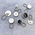 30pcs Jeans Spring Expansion Waist Button Removable Metal Pants Waist Adjustment Button Collar Decoration Button 10mm White