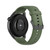 For Huawei Watch 4 / Watch 4 Pro Solid Color Silicone Stainless Steel Black Buckle Watch Band(Dark Green)
