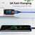 ENKAY 3A USB to Type-C Magnetic Fast Charging Data Cable with LED Light, Length:1m(Silver)