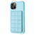 For iPhone 14 / 13 Grid Card Slot Holder Phone Case(Blue)