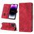 For iPhone 15 Pro Skin-feel Embossed Leather Phone Case(Red)