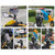 MOTOSLG Crab Motorcycle Phone Clamp Bracket O-Type Rear Mirror Mount with Anti-theft Lock(Blue White Red)