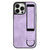 For iPhone 13 Pro Max Wristband Holder Leather Back Phone Case(Purple)
