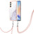 For Samsung Galaxy A24 4G Electroplating Marble Dual-side IMD Phone Case with Lanyard(White 006)