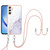 For Samsung Galaxy A24 4G Electroplating Marble Dual-side IMD Phone Case with Lanyard(White 006)