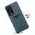 For Honor 90 Denior PU Back Cover Card Slot Holder Phone Case(Blue)