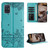 For Samsung Galaxy A71 Cat Embossing Pattern Leather Phone Case with Lanyard(Blue)