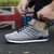Mens Outdoor Casual Sport Shoes Lightweight Comfortable Leather Walking Running Sneakers, Size: 44(Black)