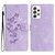 For Samsung Galaxy A52 5G Flower Butterfly Embossing Pattern Leather Phone Case(Purple)