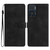 For Motorola Moto E22 Flower Butterfly Embossing Pattern Leather Phone Case(Black)
