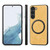 For Samsung Galaxy S21+ 5G Solid Color Leather Skin Back Cover Phone Case(Yellow)