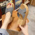 999 Ladies Wedge Platform Slippers, Size: 38(Khaki)