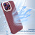 For iPhone 12 Hollow Heat Dissipation TPU Phone Case(Rose Red)