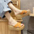 999 Ladies Wedge Platform Slippers, Size: 39(Khaki)
