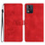 For Motorola Moto E13 Flower Butterfly Embossing Pattern Leather Phone Case(Red)