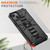 For iPhone 14 Armor Shockproof TPU + PC Magnetic Protective Phone Case with Holder (Black)