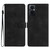 For OPPO Reno8 Lite 5G / Reno7 Z Flower Butterfly Embossing Pattern Leather Phone Case(Black)