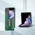 For OPPO Find N2 Flip ABEEL Genuine Leather Weilai Series Phone Case with Holder(Green)