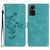 For OPPO Reno8 Lite 5G / Reno7 Z Flower Butterfly Embossing Pattern Leather Phone Case(Sky Blue)